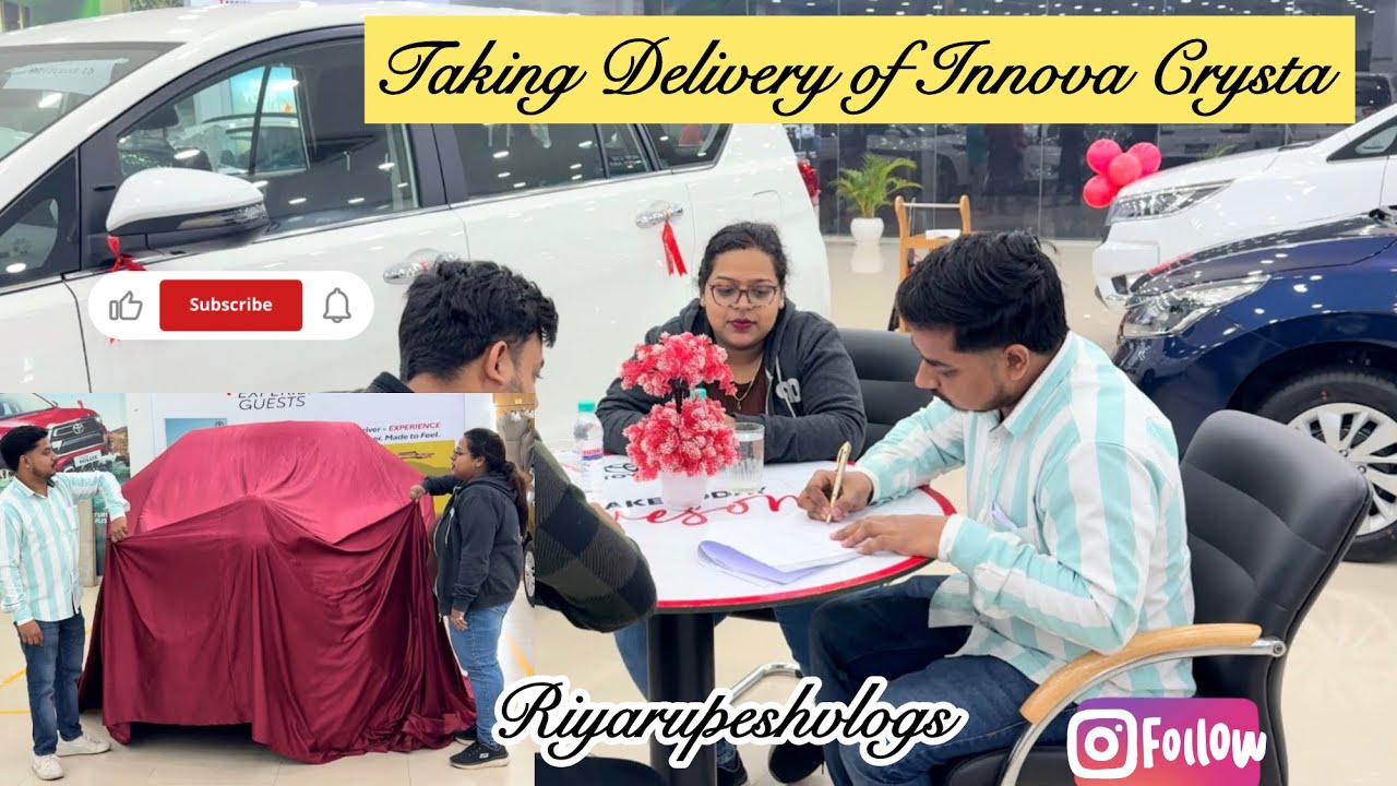 Taking Delivery of Innova Crysta 🚗 || Daily Vlog || Riyarupeshvlogs 
