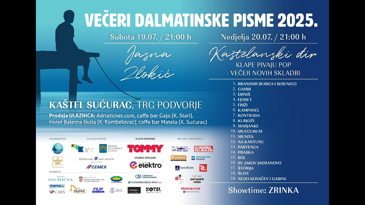 27. Večeri dalmatinske pisme, Ka&scaron;tela 2025.