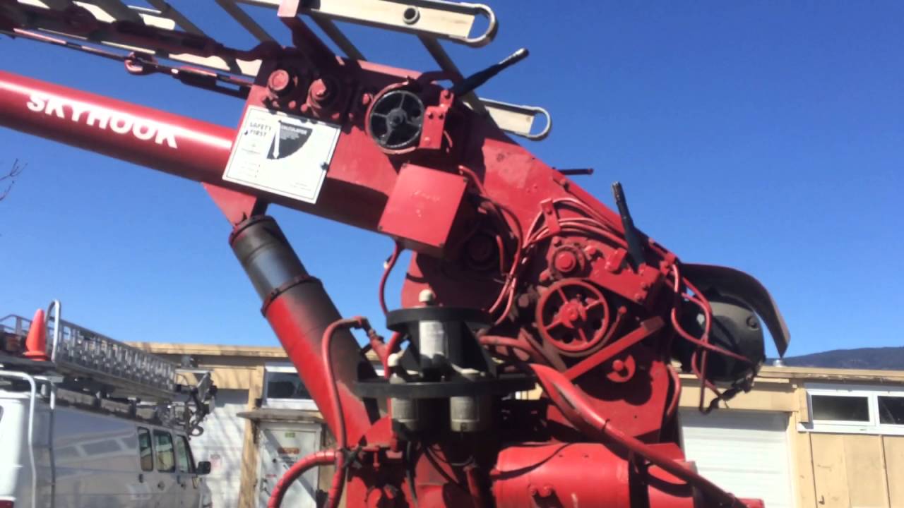65' skyhook crane on trailer