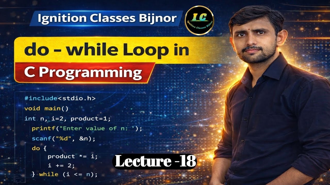 Product of N Even Numbers in C Programming Using do- while Loop | Hindi Tutorial| Series Program|