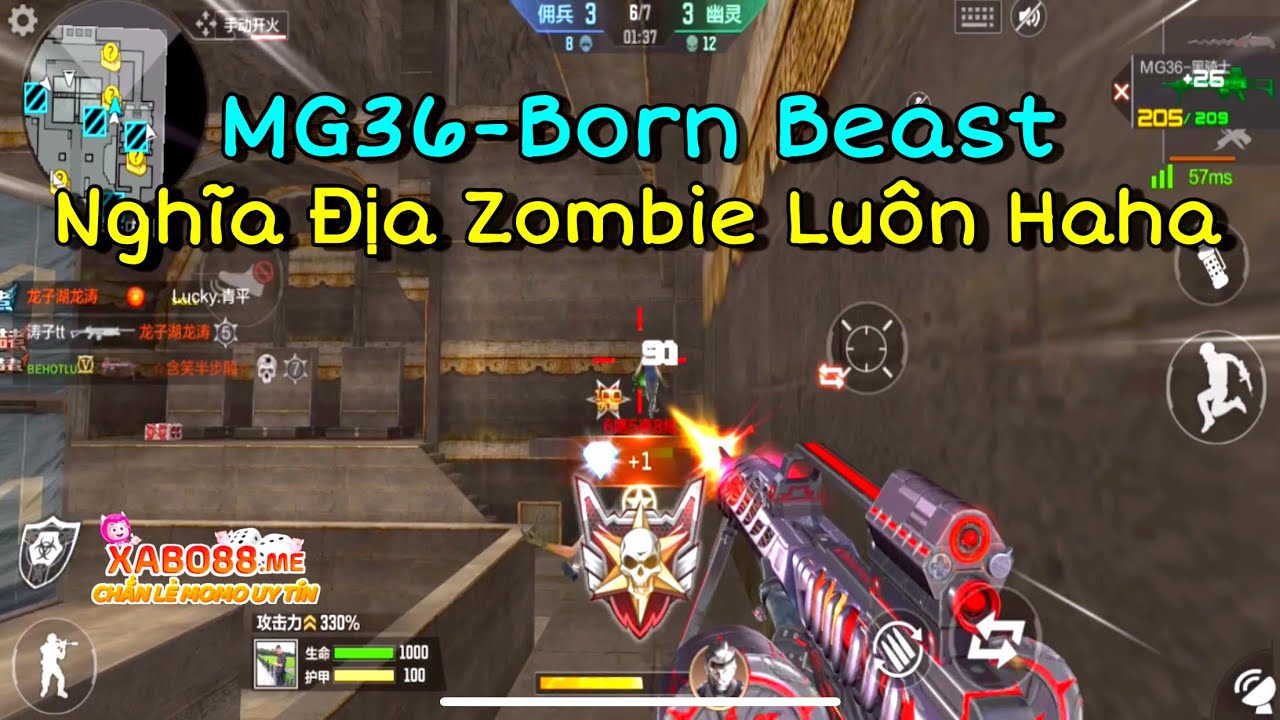CF Mobile | MG36-Born Beast Biến Map Hoàng Lăng Trở Thành Nghĩa Địa Zombie Luôn Kaka | Tường CT