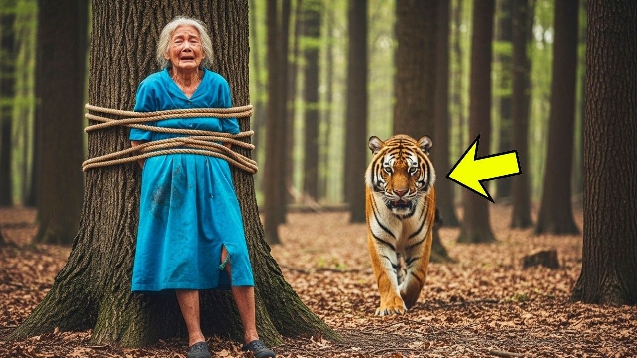 80-JÄHRIGE FRAU im WALD von grausamen SCHWIEGERTOCHTER GEFESSELT, aber TIGER ERSCHEINT...