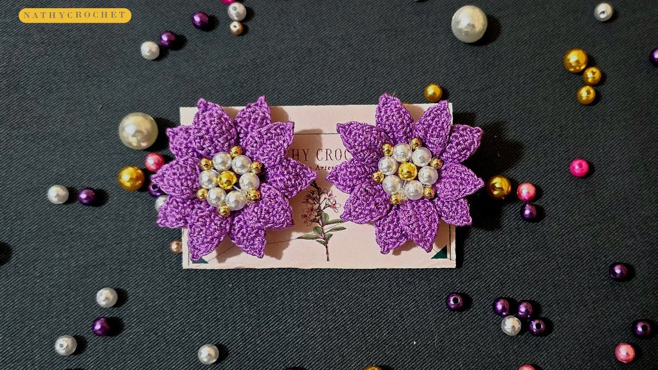 Crea Hermosos  Aretes a Crochet con Perlas para Vender 