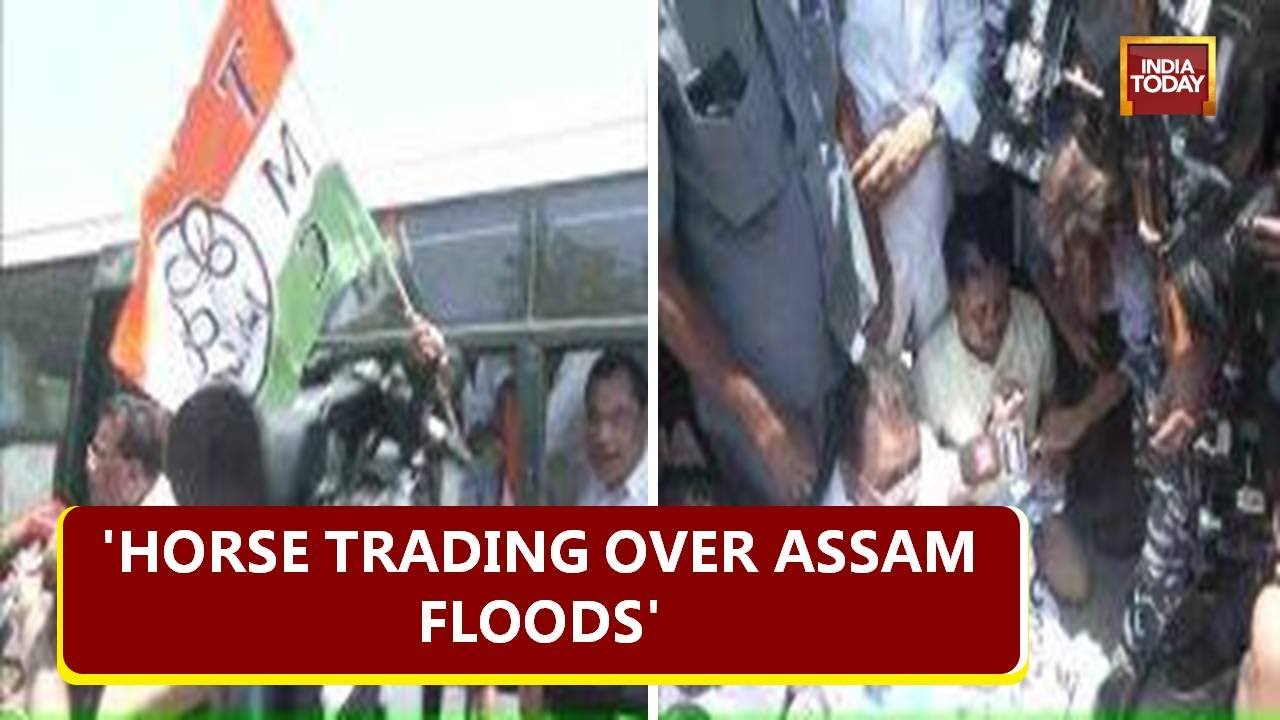 TMC Protests Outside Guwahati Resort Where Rebel Shiv Sena MLAs Are Lodged, Raise Assam Floods Issue