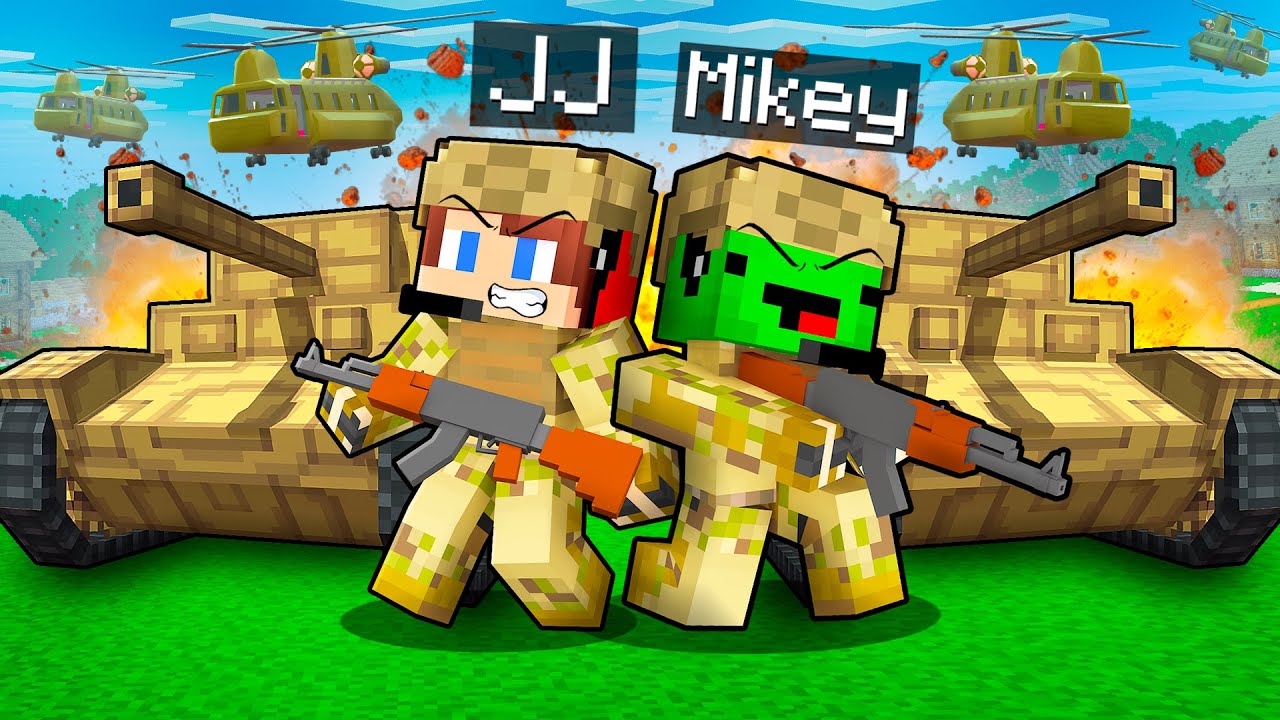 Джей-Джей и Майки присоединились к ВОЕННОЙ цивилизации в Minecraft! (Maizen)