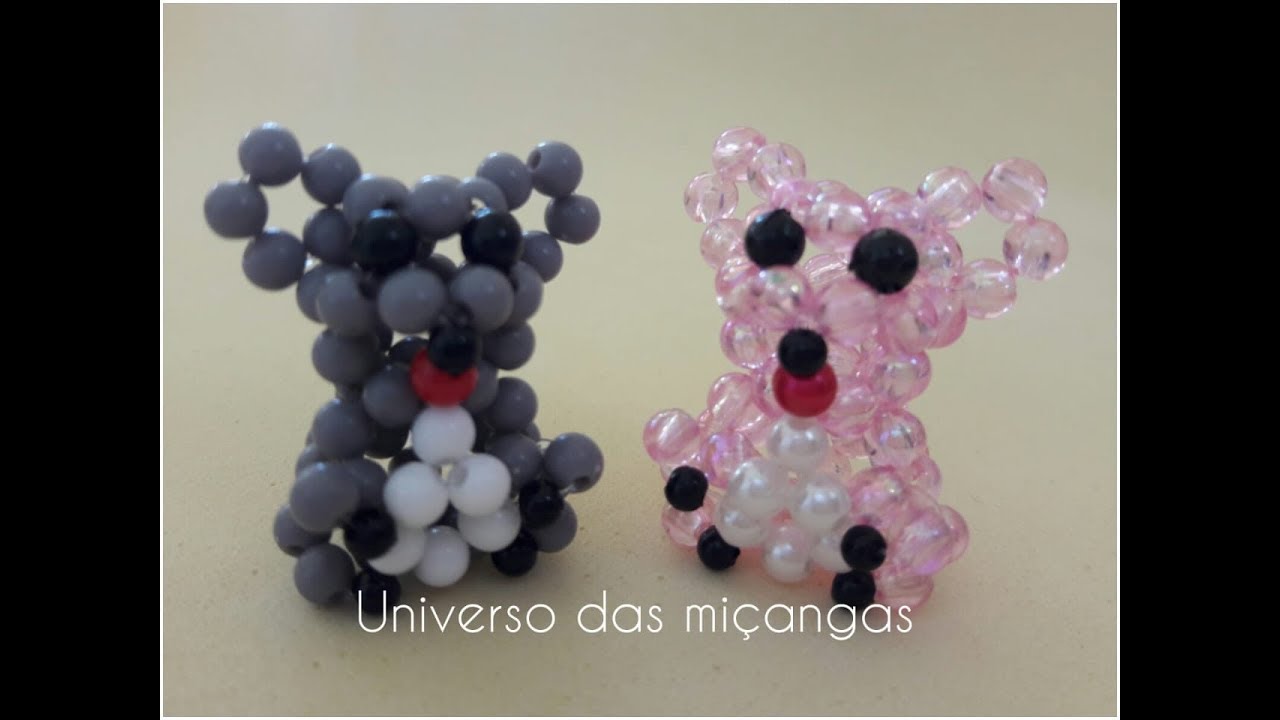 Coala miniatura em miçangas