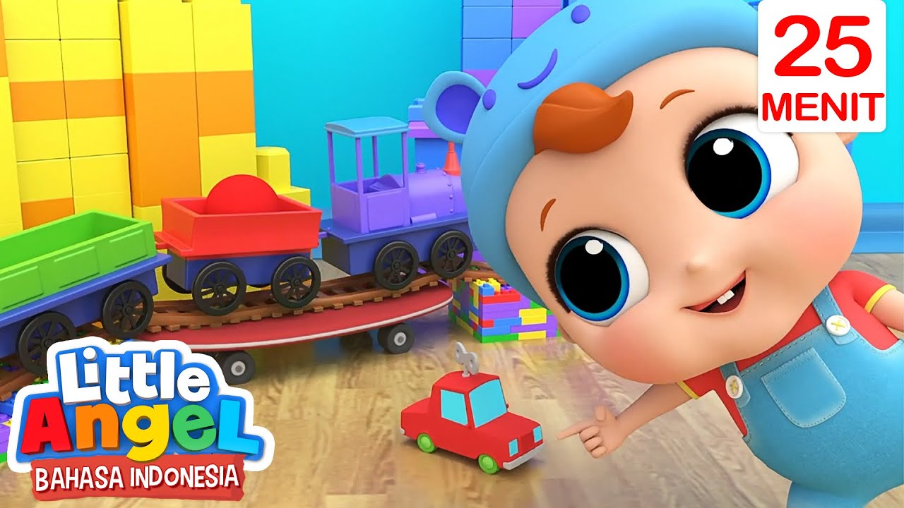 Lagu Kereta Warna! | Little Angel Bahasa Indonesia | Kartun Anak Belajar Warna | Menyenangkan