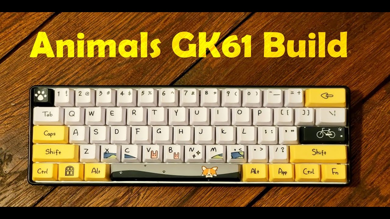 Animals GK61 Mechanical Keyboard - Kailh Box Navy