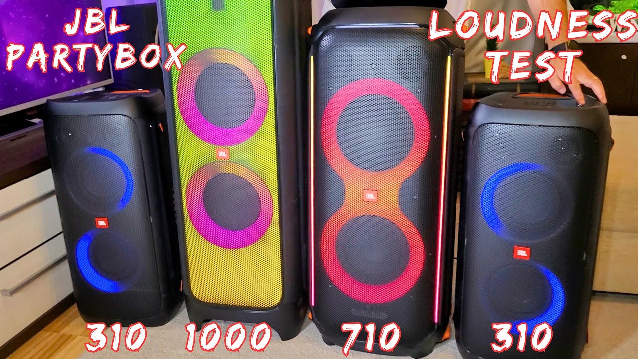 JBL Partybox 1000 VS JBL Partybox 710 VS JBL Partybox 310 - Loudness test with Decibel Meter