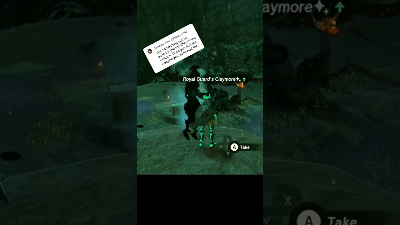 Change Weapon Modifier Zelda ToTk #tearsofthekingdom