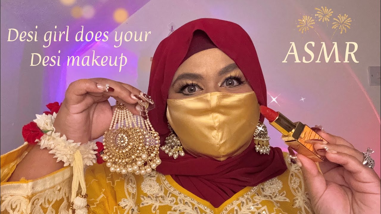 ASMR - Desi Girl Does Your Desi Makeup / In my mother tongue / With subtitles 💄🪉🌹🌙