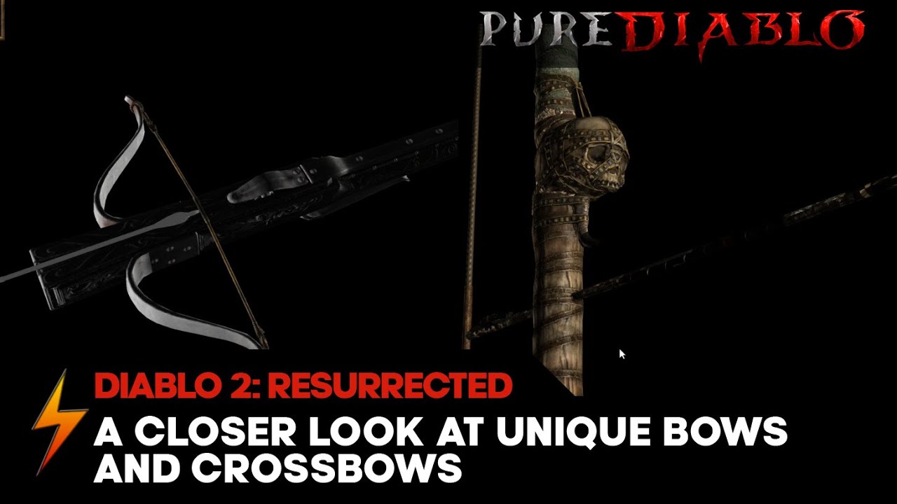 Diablo 2 Resurrected - A Closer Look at Unique Bow and Crossbow Models
