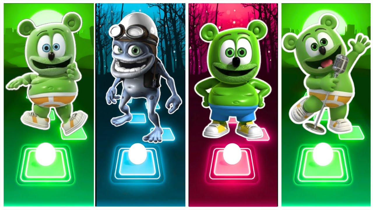 Gummy Bear 🆚 Crazy Frog 🆚 Gummy Bear exe 🆚 Gummy Bear Song cover🎶 Tiles Hop EDM Rush