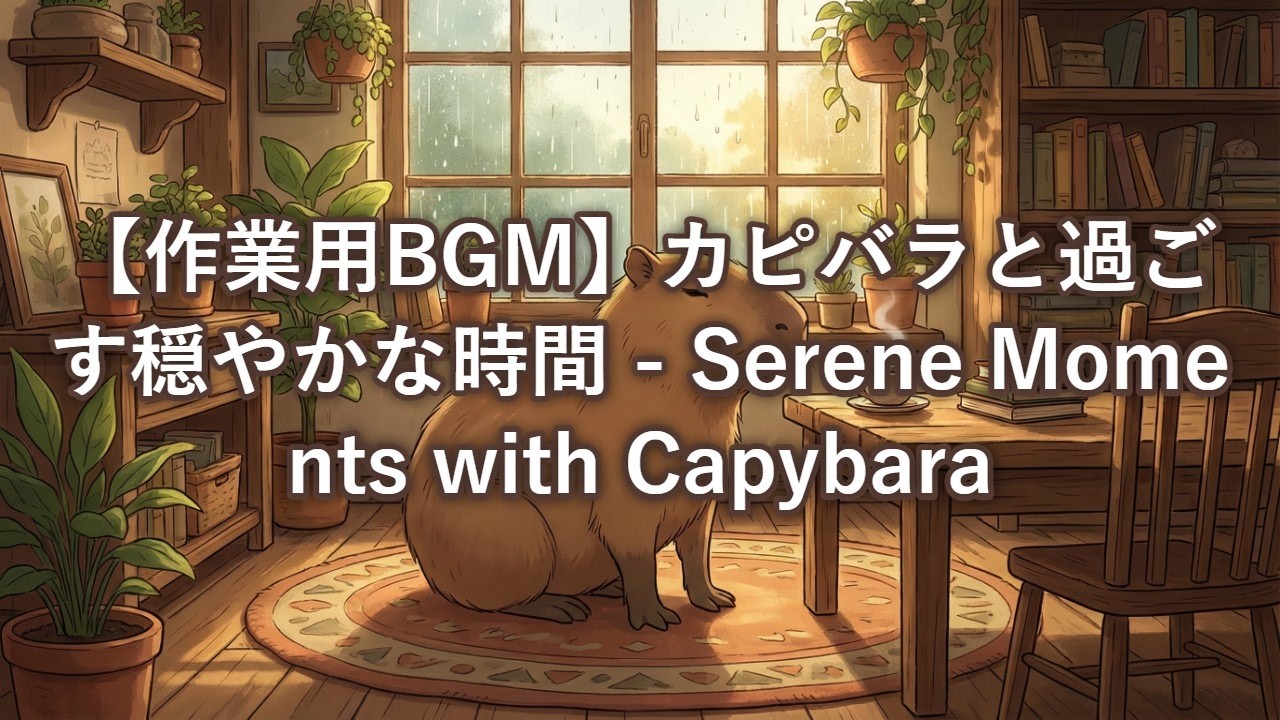 【作業用BGM】カピバラと奏でる極上のチルタイム   Serene Capybara Chillhop & Lofi Beats