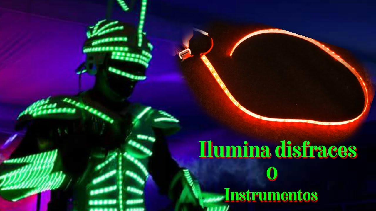 como iluminar instrumentos (disfraces) con tira led muy económico