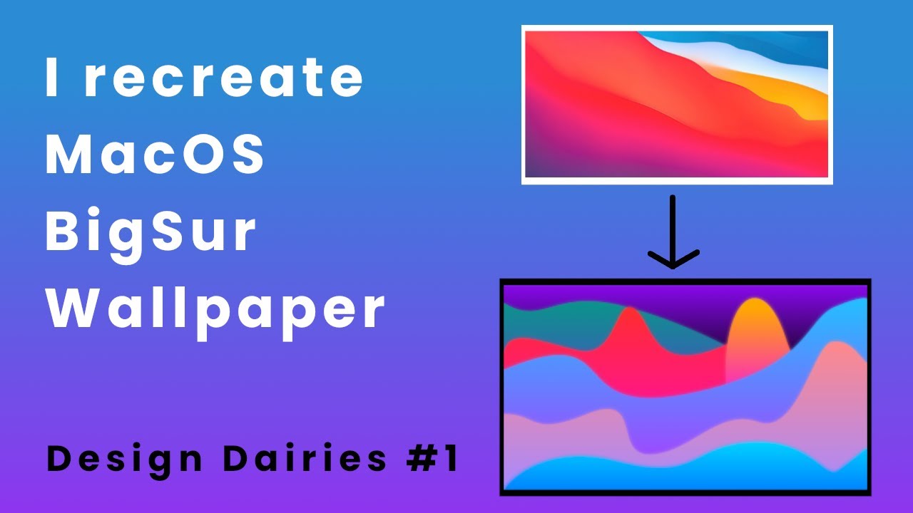 I tried recreating MacOS wallpaper - Design Diaries ep #1
