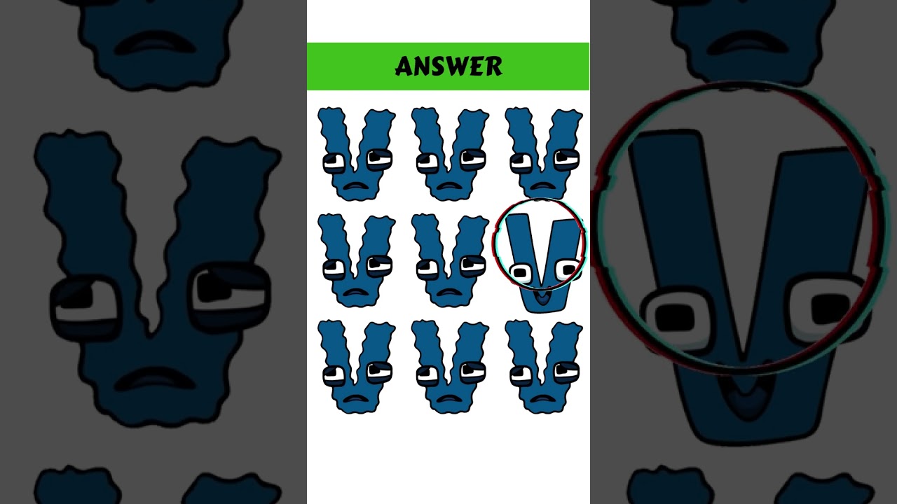 Spot the odd Alphabet Lore Ep.44 #shorts #alphabetlore #puzzle