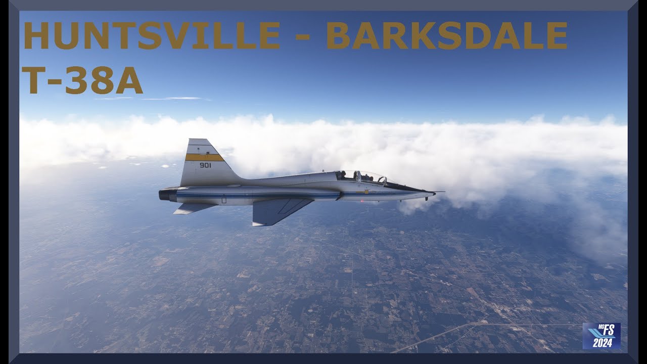 Huntsville (KHSV) to Barksdale AFB (KBAD) | Northrop T-38A | MSFS 2024