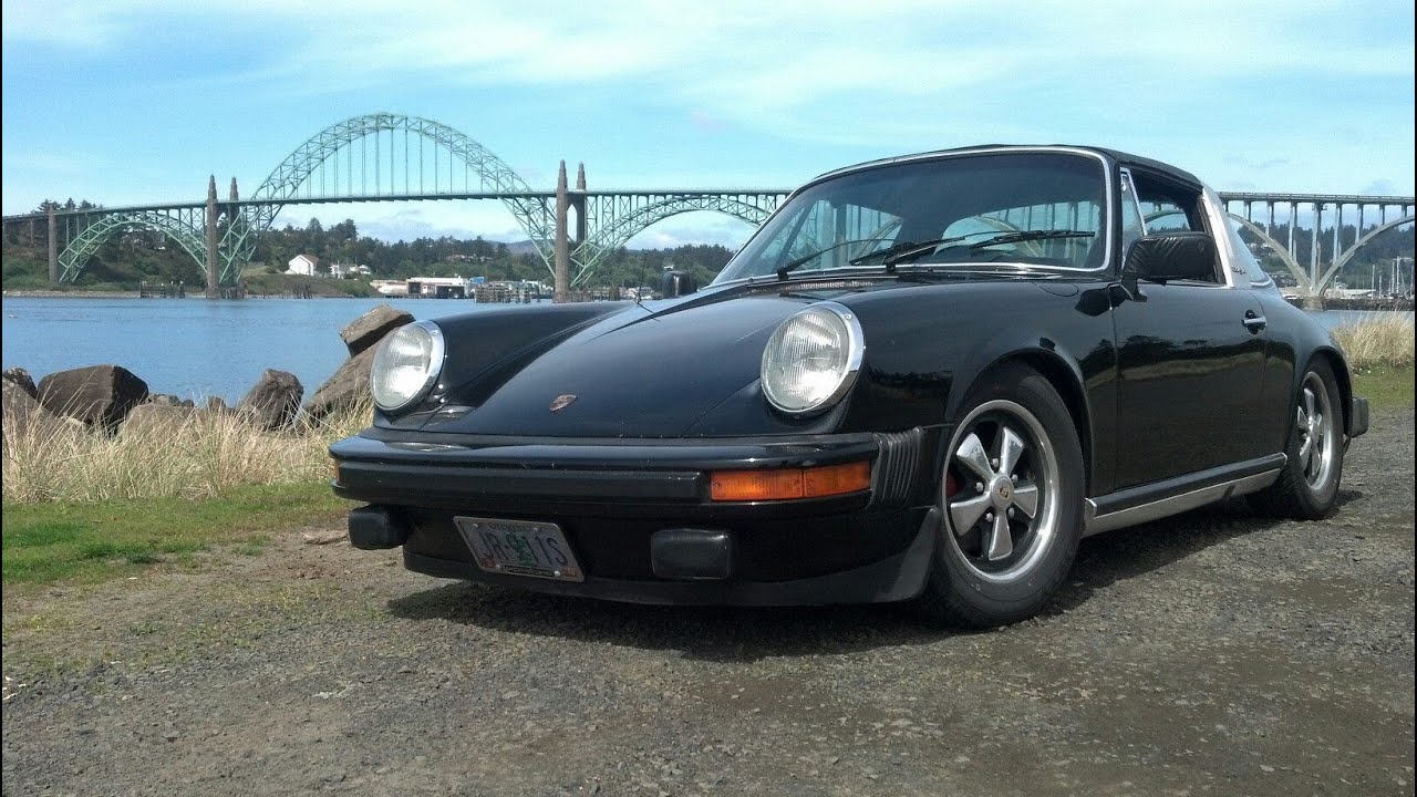 Porsche 911s Targa. A German driving legend! Cold start, and drive