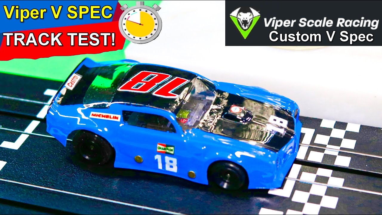 Viper V Spec Slot Car Track Test (This things FAST!)