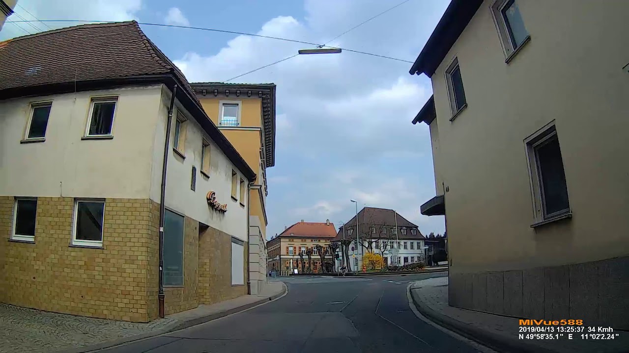 D: Stadt Scheßlitz. Landkreis Bamberg. Rundfahrt durch die Stadtmitte. April 2019