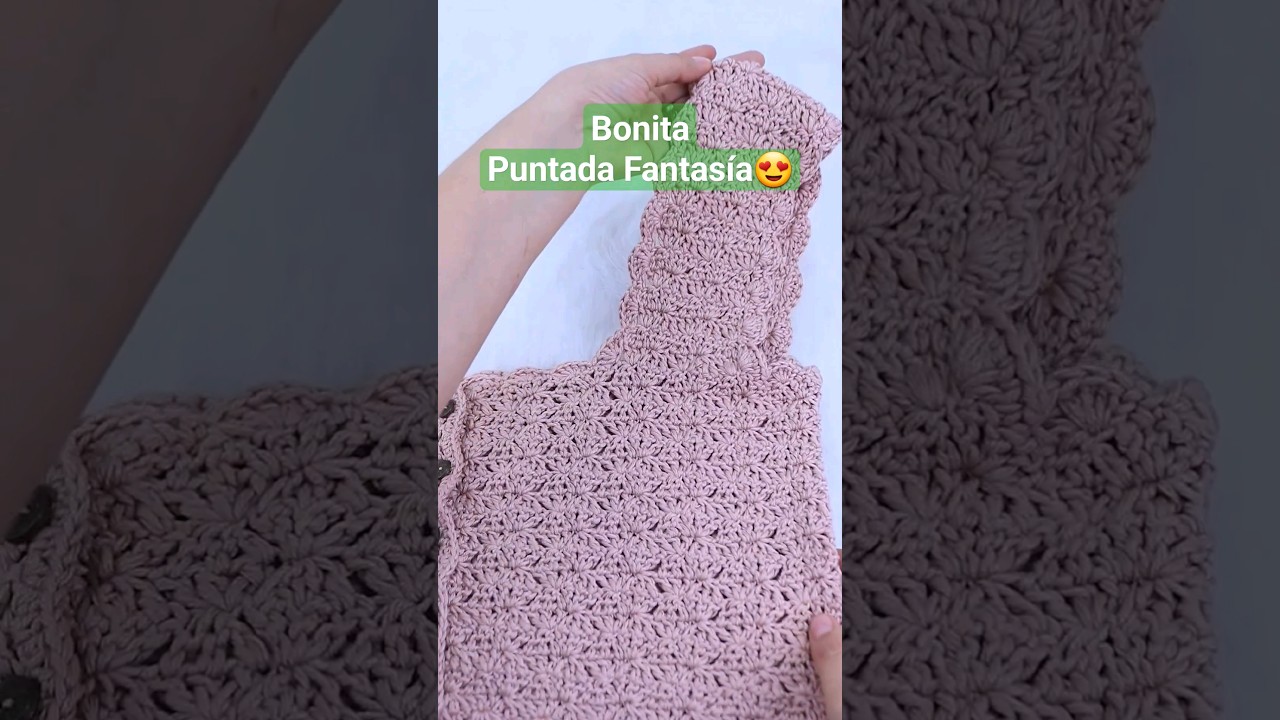 Top Puntada Fantas&iacute;a #toptejido #crochetdesigns #crochettop