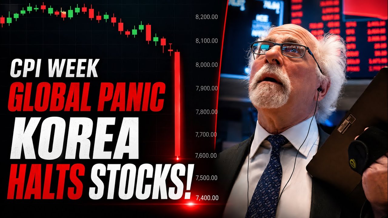 Korean Stock Market HALTED -8% 🚨 $QQQ Bounced, CPI This Week | Live Trading Stock Market Today