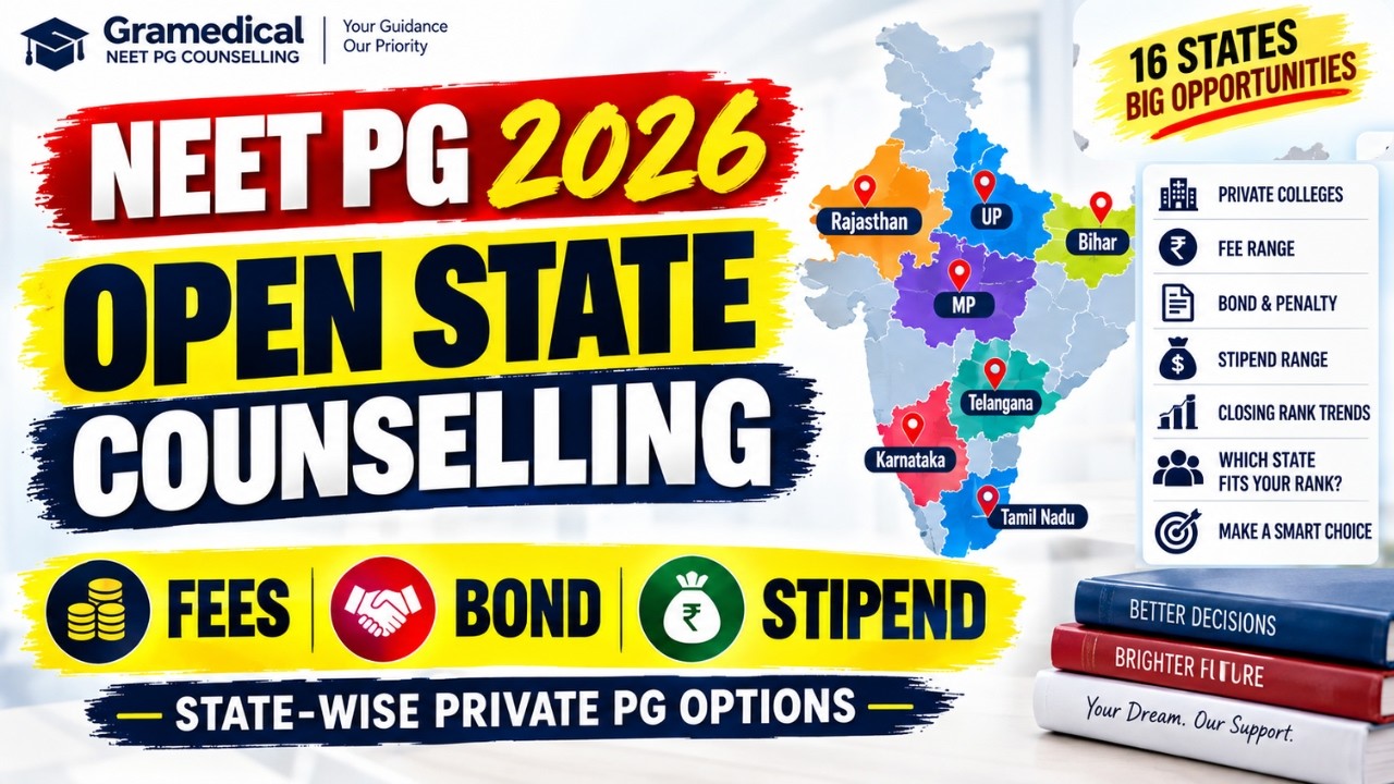 🚨 NEET PG 2026 Open States List | 💰 Fees, 💵 Stipend & 📜 Bond | Non-Domicile Candidates