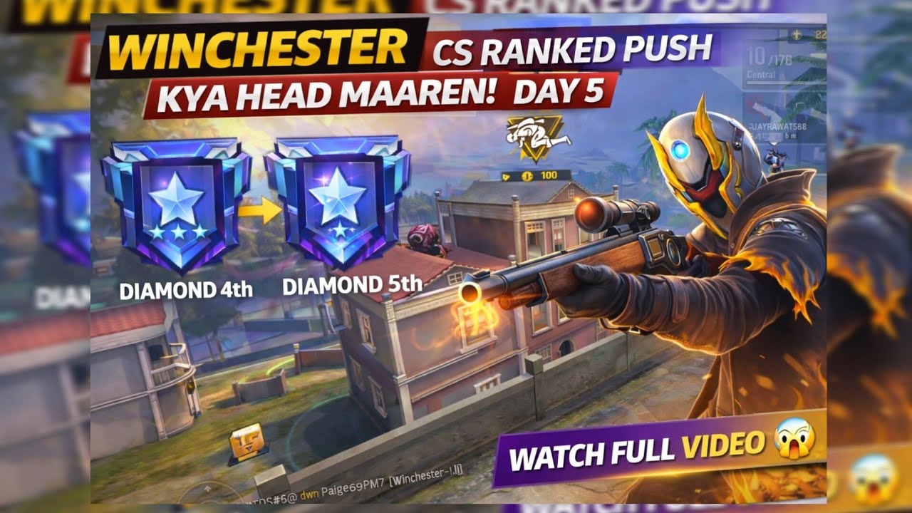 CS Ranked push Day 5 me Winchester se kya hi head maaren