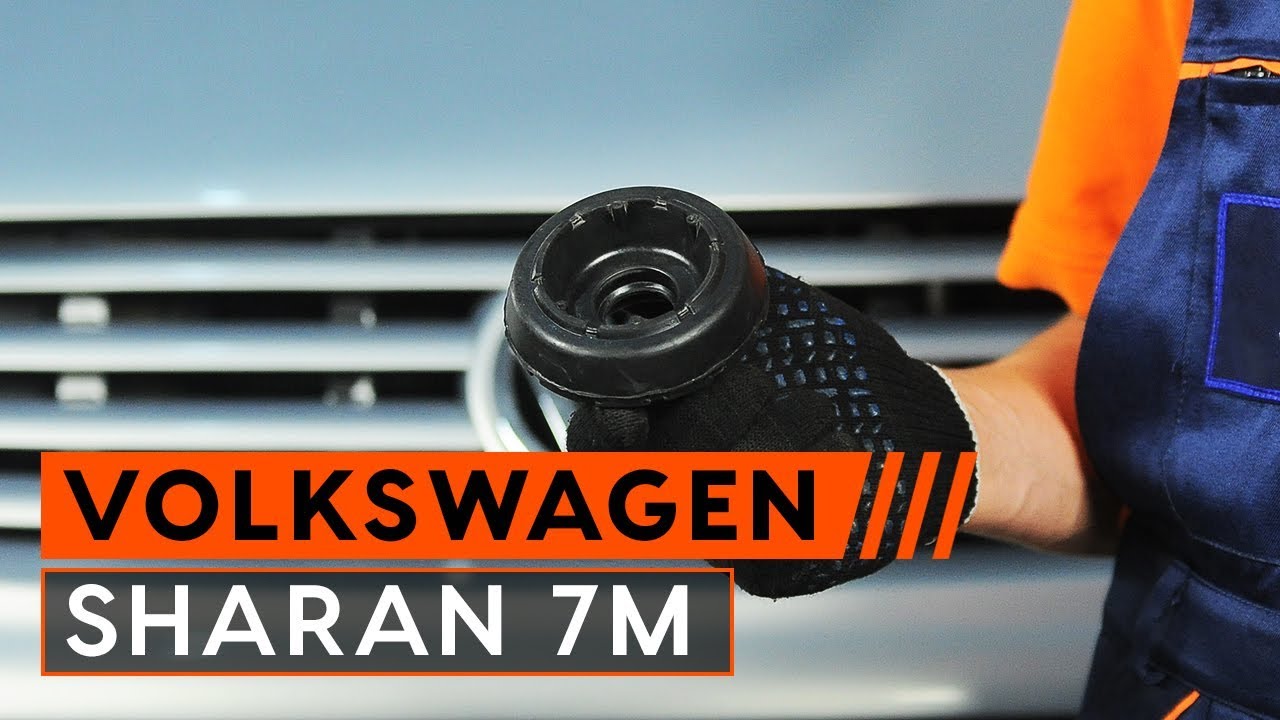 How to change a front strut mount on VW SHARAN 7M [TUTORIAL AUTODOC]