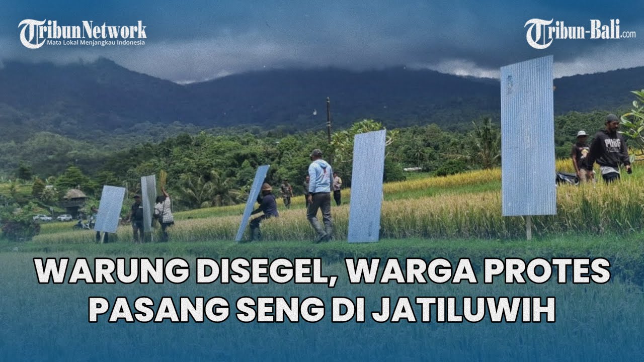 PROTES Warung Disegel, Pemilik Bangunan di Di Kawasan Jatiluwih Bali Pasang Seng di Tengah Sawah