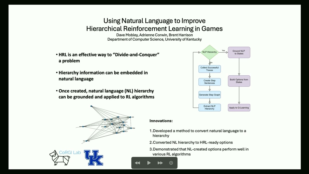 Using Natural Language to Improve Hierarchical Reinforcement Learning in Games