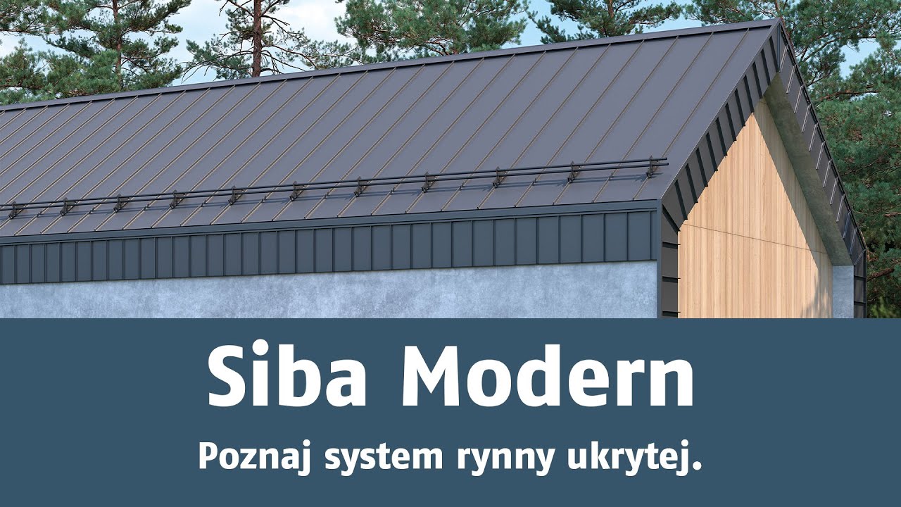 System rynny ukrytej Siba Modern. Poznaj elementy systemu rynnowego od Ruukki.