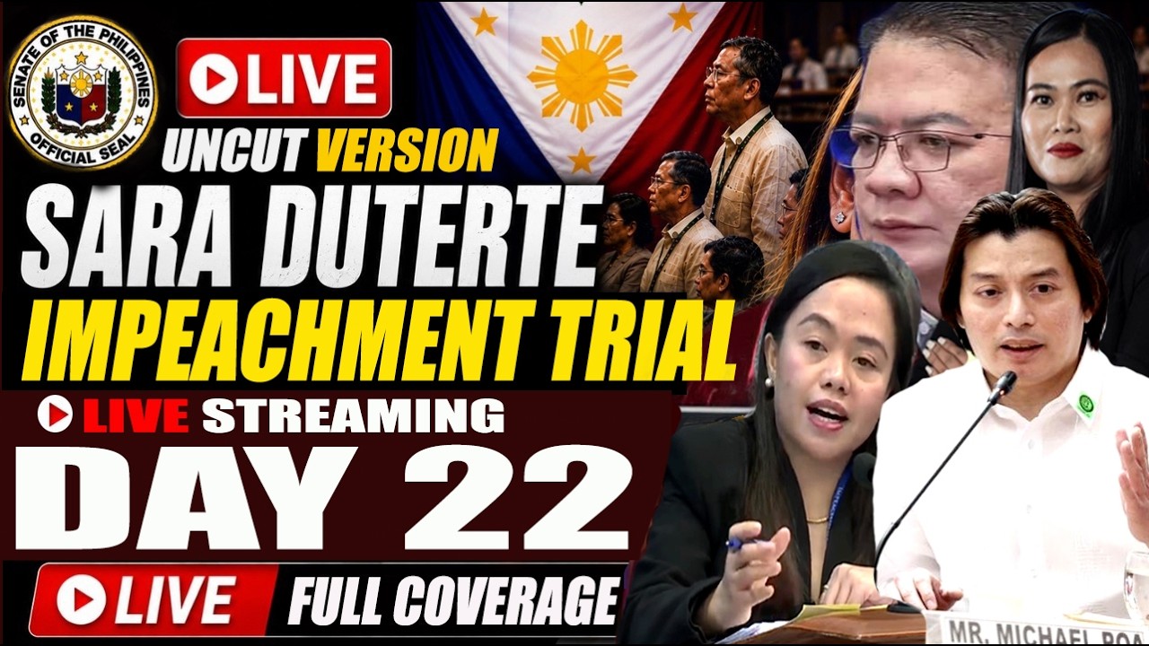 DAY 22 IMPEACHMENT TRIAL OF VICE PRESIDENT SARA DUTERTE | SEPTEMBER 3, 2026