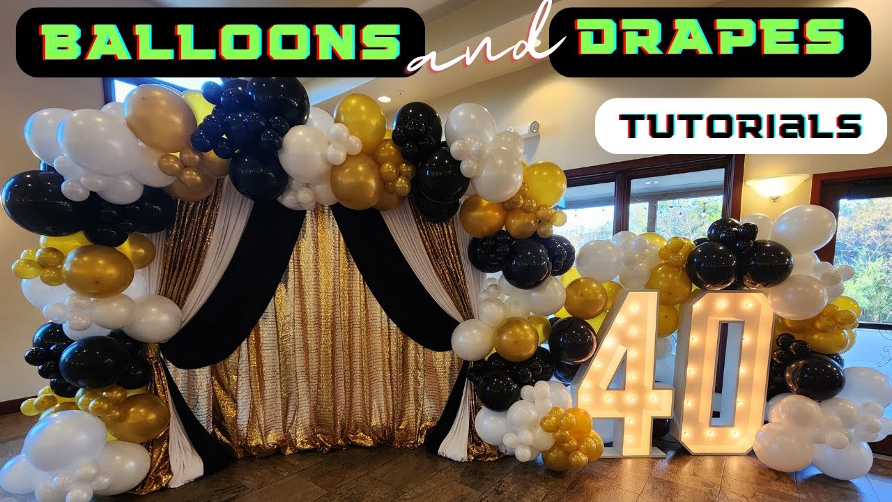 How to make a balloon and drape backdrop