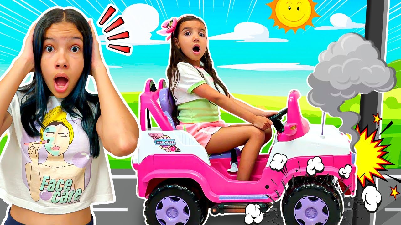 Julinha e Manu Brincam de CARRINHO DE BRINQUEDO e REGRAS E CONDUTAS | Funny Story for Kids | M&eacute;dico