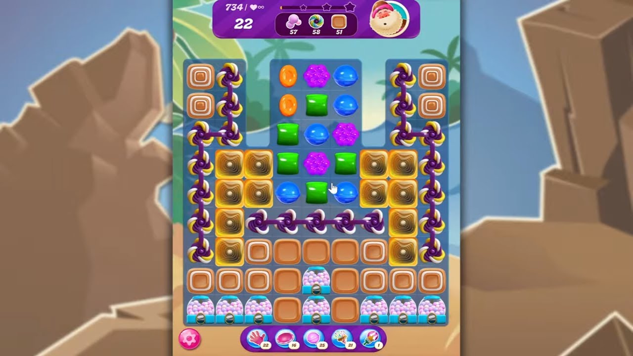 Candy Crush Saga LEVEL 734 NO BOOSTERS (new version)🐟☑️