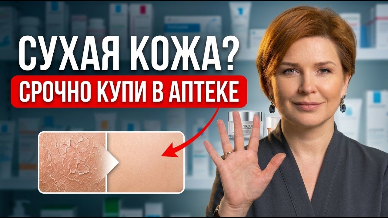 Недорогие ТОП-5 аптечных средств для СУХОЙ КОЖИ от дерматолога