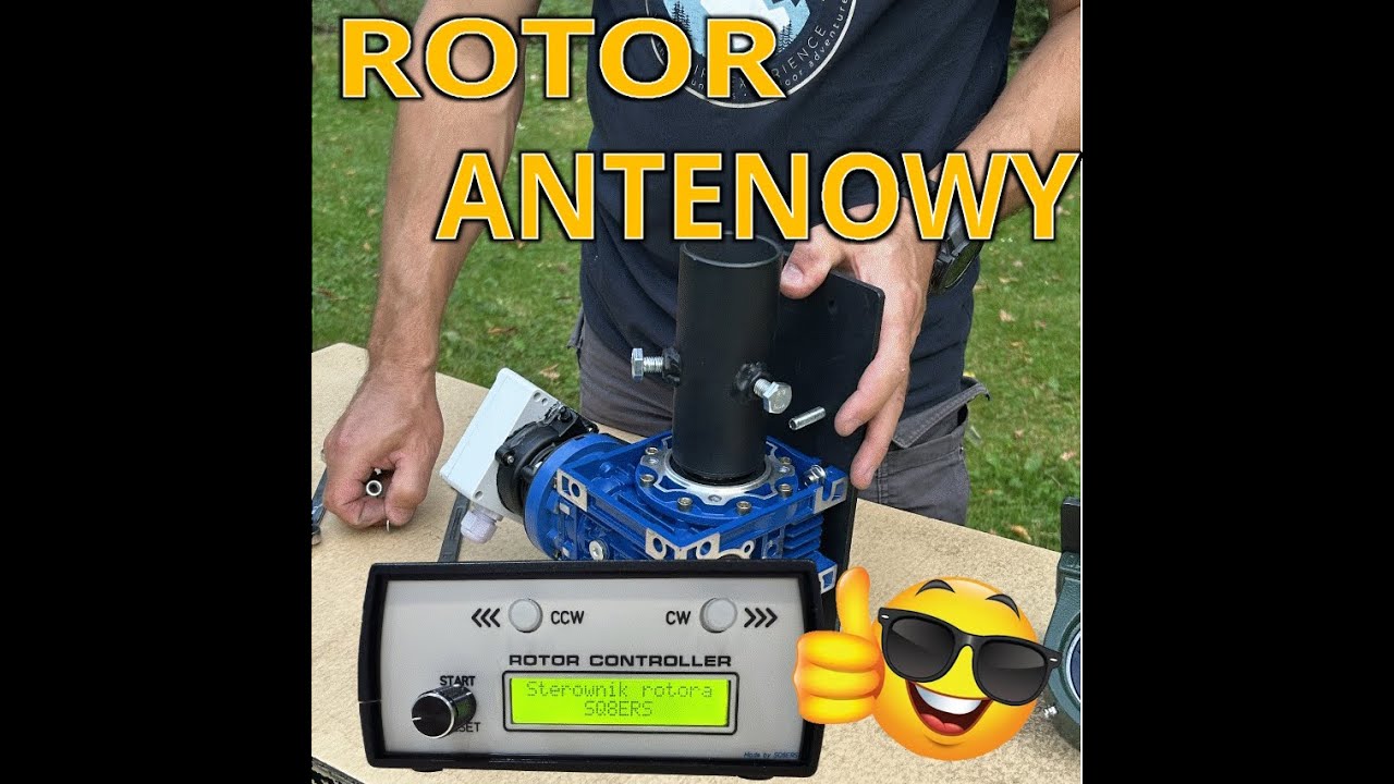 Rotor antenowy ze sterownikiem SQ8ERS. (Home made antenna rotator.)