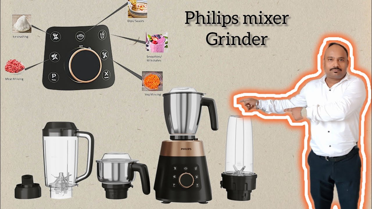 PHILIPS 1000 Watt 4 Jars Mixer Grinder (5 Preset Modes, Black)Model NumberHL7778/00