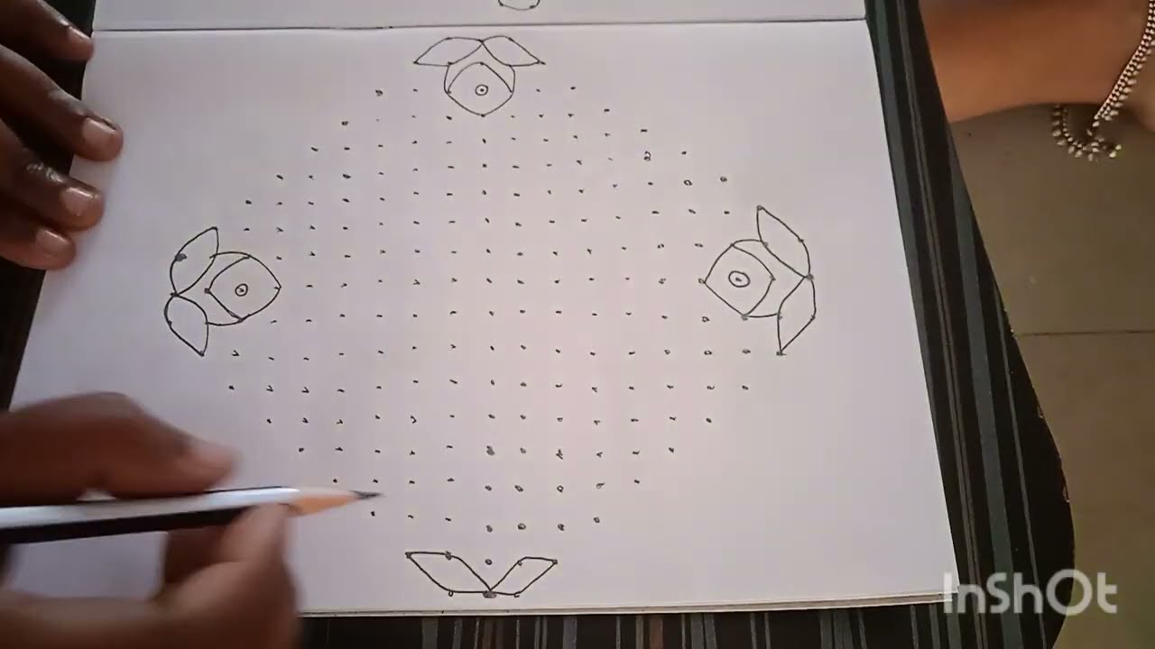 19×1dots beautiful rangoli design/easy chukkala muggulu/ #viralvideo #chaithuhari rangoli designs