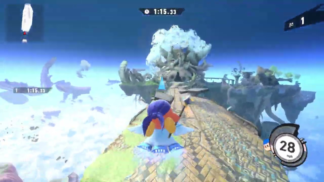 Kirby Air Riders - Air Ride Free Run: Airtopia Ruins with Bandana Waddle Dee