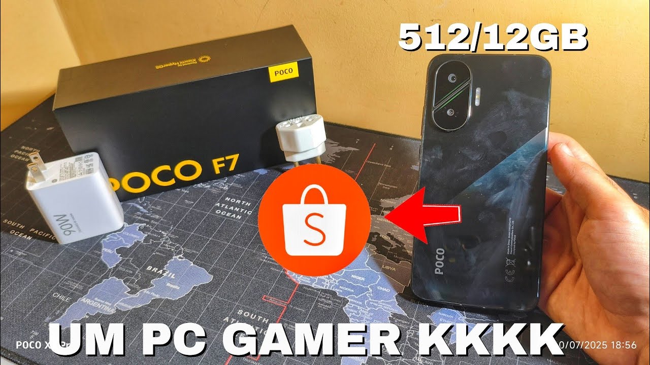 O POCO F7  DA SHOPPE VAI FAZER O POCO X7 PRO CHORAR!? (Unboxing sinistro)