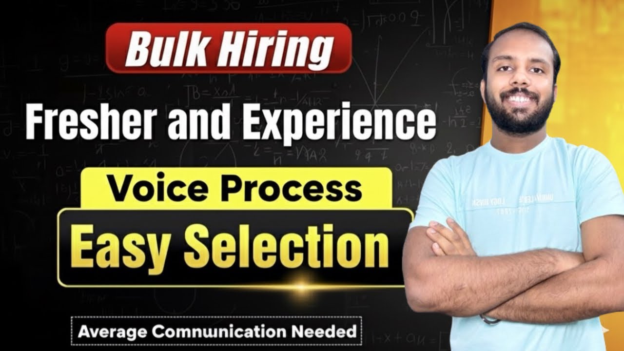 Customer Service I Voice Process Hiring l Fresher and Experience l Easy Selection 