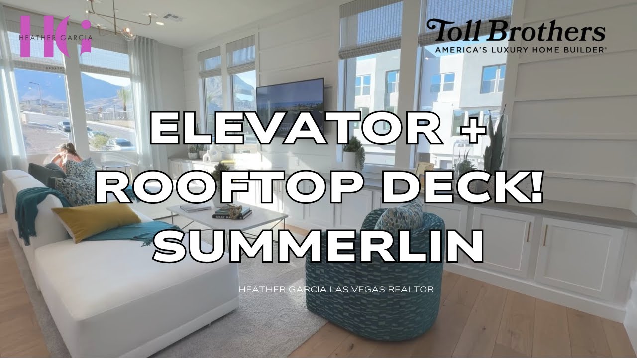 Moving to Las Vegas? Tour This Toll Brothers New Construction Home with Rooftop Deck & Elevator