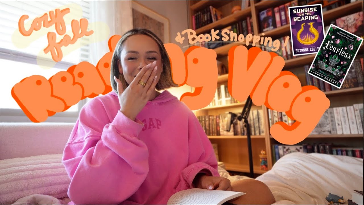 cozy fall reading vlog ⭐️🍂 book shopping & haul + reading new releases I missed while in a slump✨