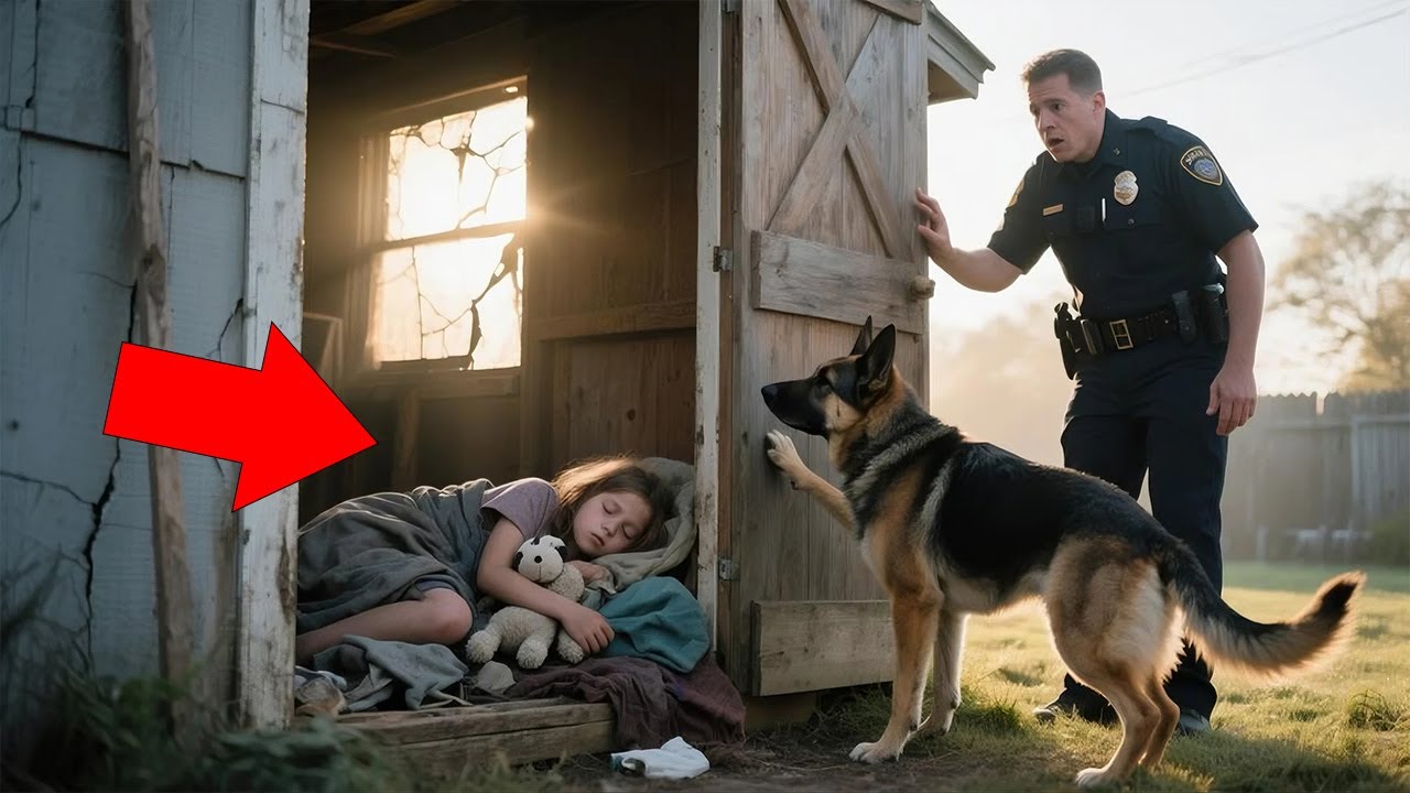 Homeless Little Girl Slept in Police Officer’s Shed — German Shepherd’s Discovery Changed Everyth