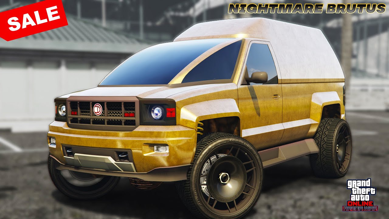 Nightmare Brutus Clean Gold Build & Review | GTA 5 Online | SALE | Arena War Car | Chevrolet K-2500