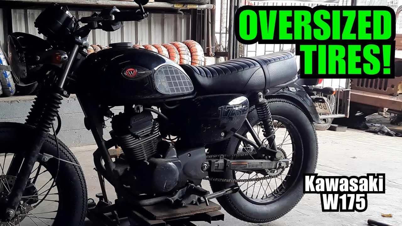 OVERSIZED SAWTOOTH TIRES on stock KAWASAKI W175 rims? - Red Indian Tires