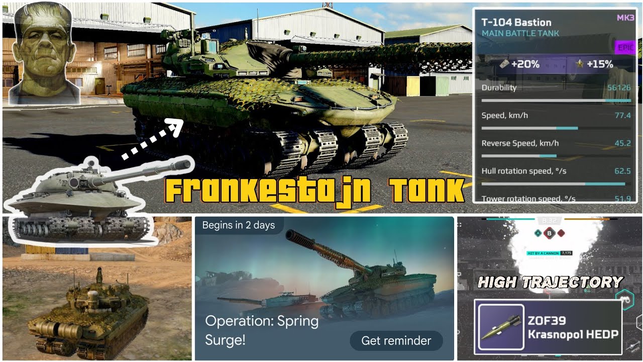 MWT Tank Battles Operation: Spring Surge Gacha tank T-104 Bastion review & gameplay